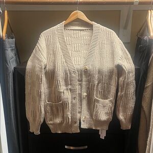 VIMPUNEC Womens Chunky Long Sleeve Oversized Button Down Knit Cardigan Sweater